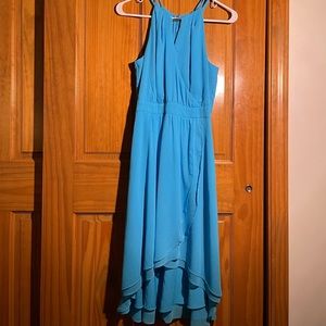 WHBM Cerulean Chiffon High-Low Dress. Size 4. Great Condition.